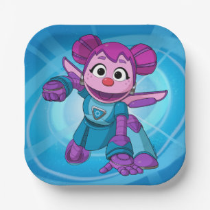 Sesame Street Mecha Builders Abby In Action Paper Plate