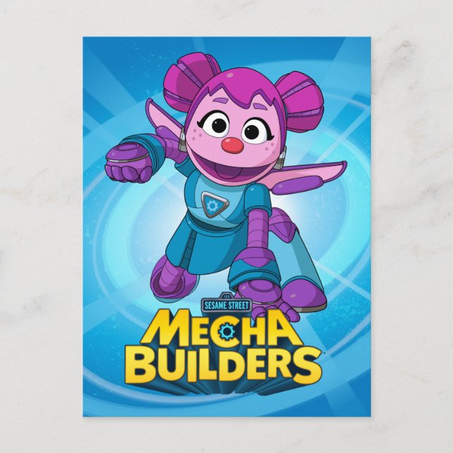 Sesame Street | Mecha Builders Abby In Action Postcard (Front)