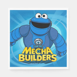 Sesame Street   Mecha Builders Cookie In Action Napkin