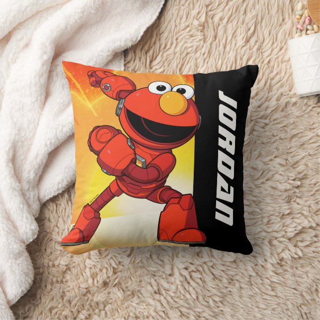 Sesame Street | Mecha Builders Elmo | Add Name Cushion (Blanket)