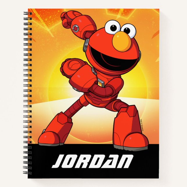 Sesame Street | Mecha Builders Elmo | Add Name Notebook (Front)
