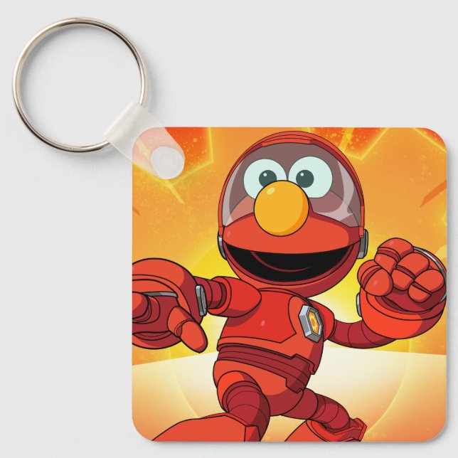 Sesame Street | Mecha Builders Elmo In Action Key Ring (Front)