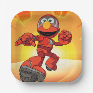 Sesame Street Mecha Builders Elmo In Action Paper Plate