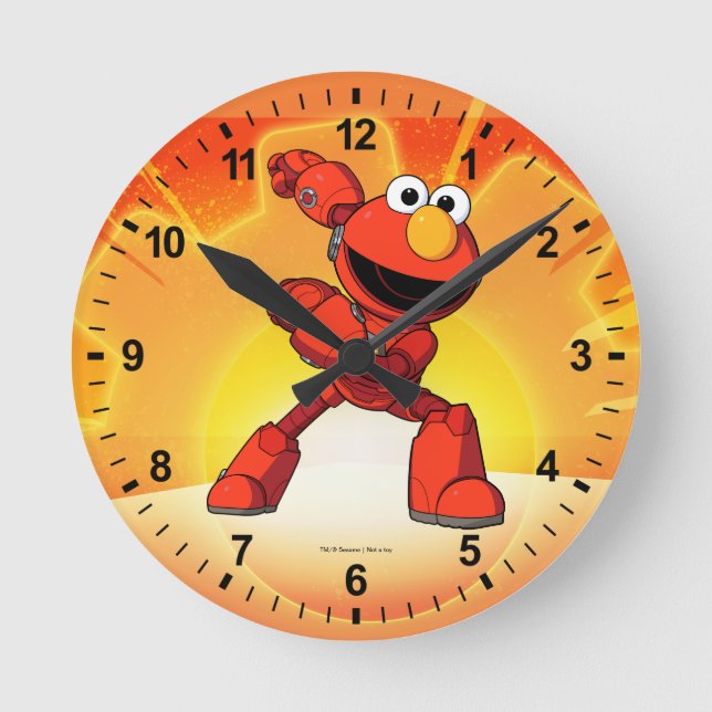 Sesame Street | Mecha Builders Elmo Round Clock (Front)