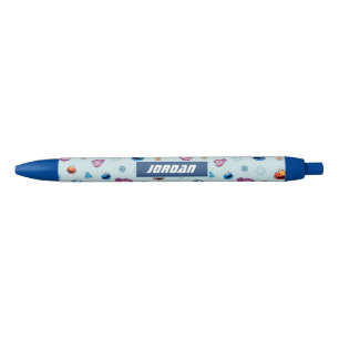 Sesame Street   Mecha Builders Faces Pattern Blue Ink Pen