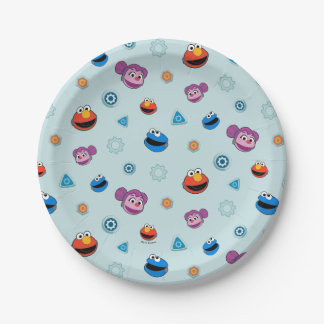 Sesame Street | Mecha Builders Faces Pattern Paper Plate