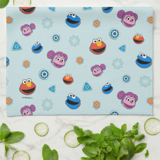 Sesame Street | Mecha Builders Faces Pattern Tea Towel