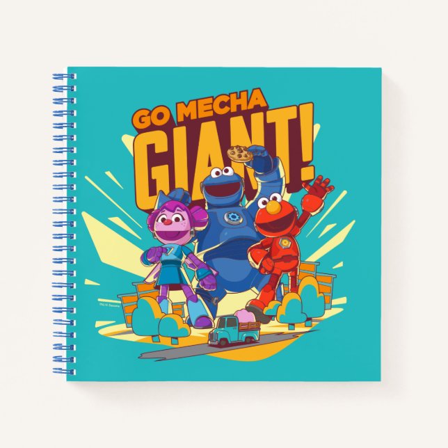 Sesame Street | Mecha Builders Go Mecha Giant! Notebook (Front)