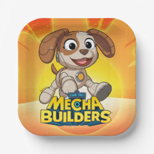 Sesame Street   Mecha Builders Tango In Action Paper Plate