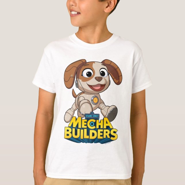 Sesame Street | Mecha Builders Tango In Action T-Shirt (Front)