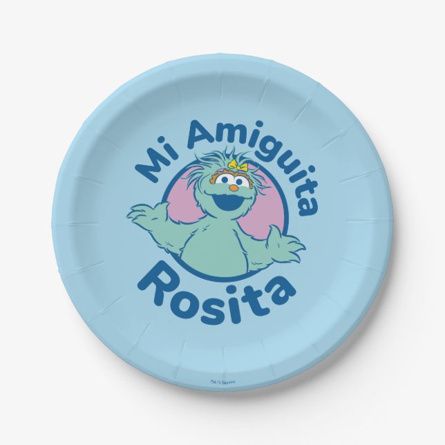 Sesame Street | Mi Amiguita Rosita Paper Plate (Front)