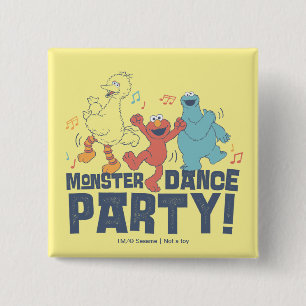 Sesame Street   Monster Dance Party 15 Cm Square Badge