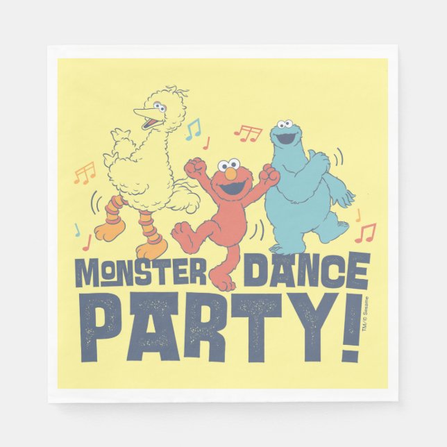 Sesame Street | Monster Dance Party Napkin (Front)