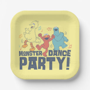 Sesame Street Monster Dance Party Paper Plate