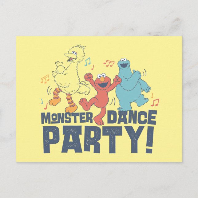 Sesame Street | Monster Dance Party Postcard (Front)