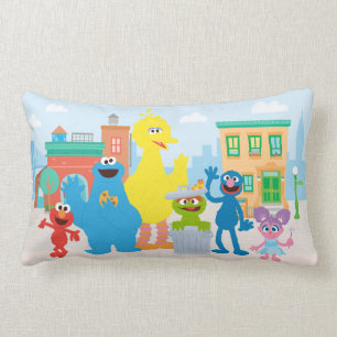 Sesame Street   Neighbourhood Scene Lumbar Cushion