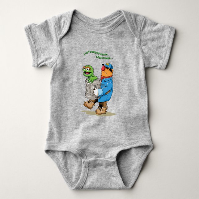 Sesame Street | Oscar & Bruno the Garbage Man Baby Bodysuit (Front)