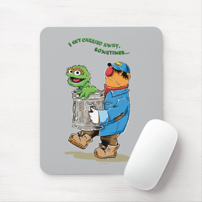 Sesame Street | Oscar & Bruno the Garbage Man Mouse Pad (With Mouse)