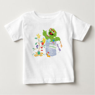 Sesame Street   Oscar - Christmas Tree Baby T-Shirt
