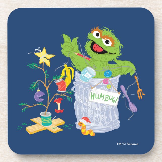Sesame Street | Oscar - Christmas Tree Coaster (Front)