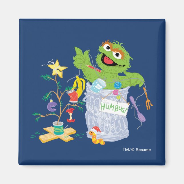 Sesame Street | Oscar - Christmas Tree Magnet (Front)