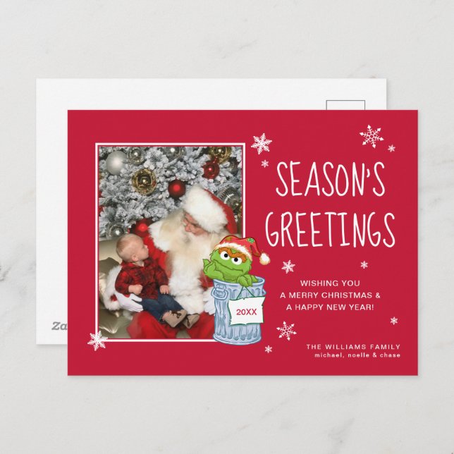 Sesame Street | Oscar Season's Greetings - Photo Holiday Postcard (Front/Back)