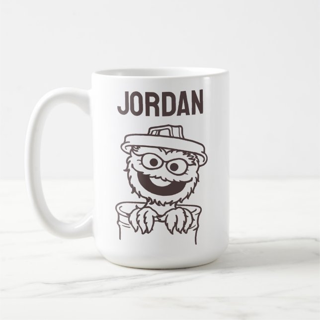 Sesame Street | Oscar the Grouch | Add Your Name Coffee Mug (Left)