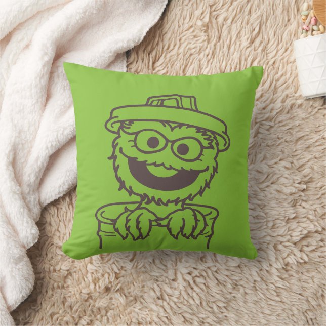 Sesame Street | Oscar the Grouch Bright Cushion (Blanket)