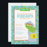 Sesame Street Oscar the Grouch Confetti Birthday Invitation<br><div class="desc">Set the tone for a playful celebration with this Sesame Street birthday invitation featuring Oscar the Grouch! This fun design showcases Oscar’s iconic grumpy smile as he pops out of his trash can, surrounded by vibrant and colourful accents. Perfect for kids’ birthday parties, this customisable invitation brings a touch of...</div>