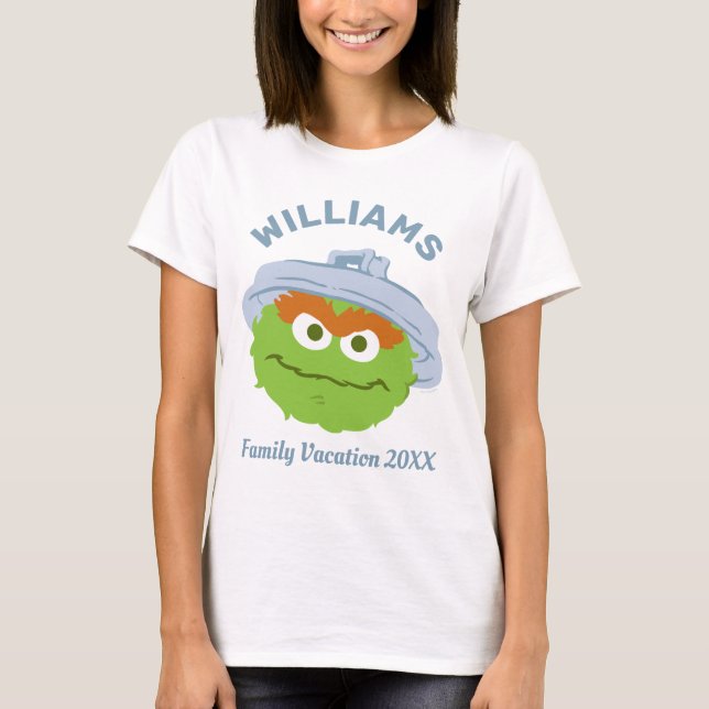 Sesame Street | Oscar the Grouch Family Vacation T-Shirt (Front)