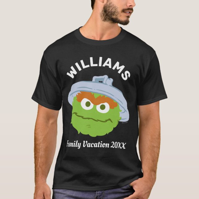 Sesame Street | Oscar the Grouch Family Vacation T-Shirt (Front)