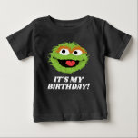 Sesame Street | Oscar the Grouch It's My Birthday  Baby T-Shirt<br><div class="desc">Celebrate your little one's special day with this fun Sesame Street baby t-shirt featuring Oscar the Grouch! The design showcases Oscar’s iconic grumpy smile along with bold and colourful text that proudly declares, "It's My Birthday." Perfect for a Sesame Street-themed party or as a birthday outfit, this playful and comfortable...</div>