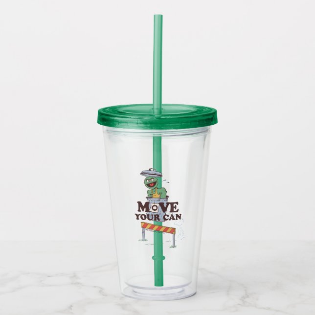 Sesame Street | Oscar the Grouch Move Your Can Acrylic Tumbler (Front)