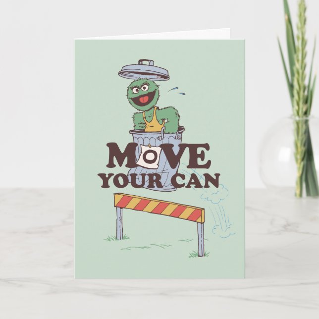 Sesame Street | Oscar the Grouch Move Your Can Holiday Card (Front)