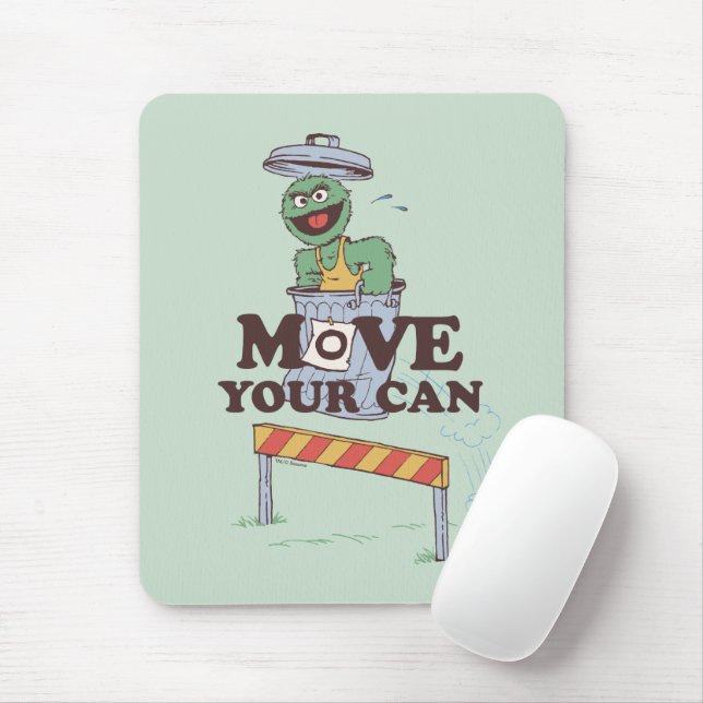 Sesame Street | Oscar the Grouch Move Your Can Mouse Pad (With Mouse)