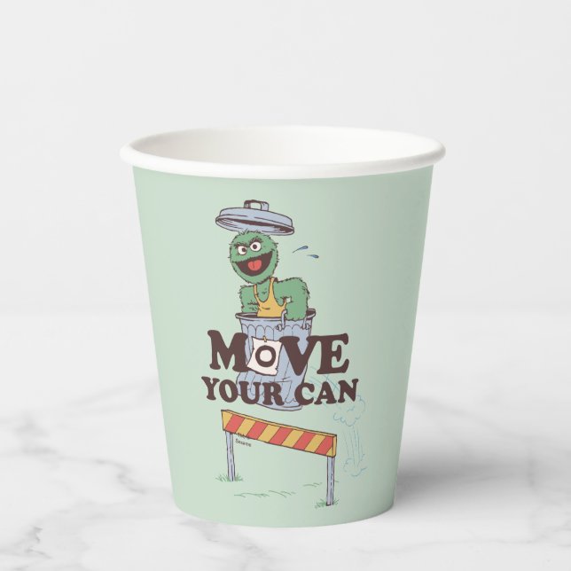 Sesame Street | Oscar the Grouch Move Your Can Paper Cups (Front)