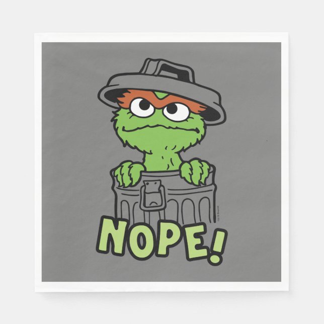 Sesame Street | Oscar the Grouch Nope! Napkin (Front)