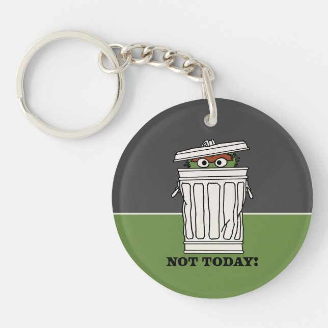 Sesame Street | Oscar the Grouch Not Today! Key Ring (Front)
