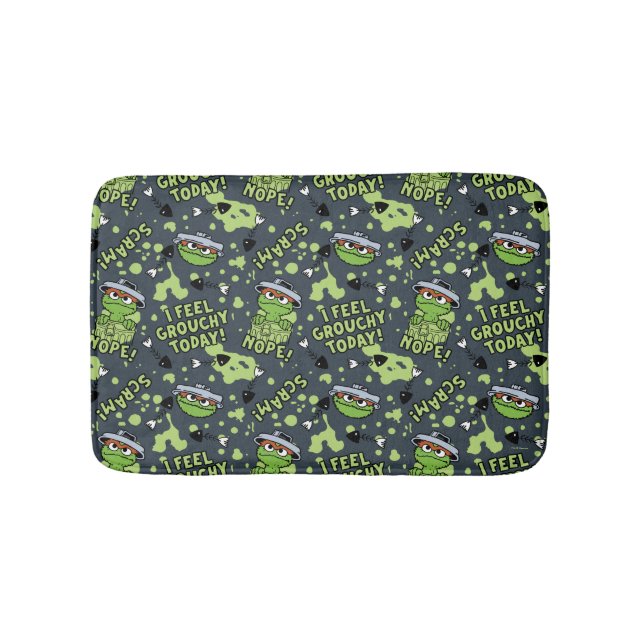 Sesame Street | Oscar the Grouch Phrase Pattern Bath Mat (Front)