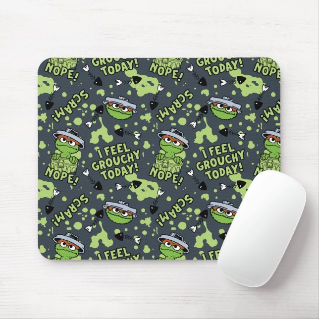 Sesame Street | Oscar the Grouch Phrase Pattern Mouse Pad (With Mouse)
