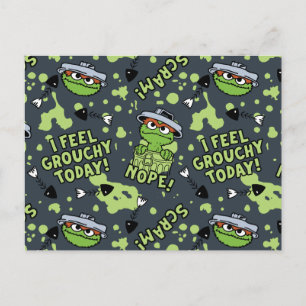 Sesame Street   Oscar the Grouch Phrase Pattern Postcard