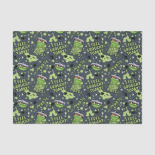 Sesame Street   Oscar the Grouch Phrase Pattern Tissue Paper