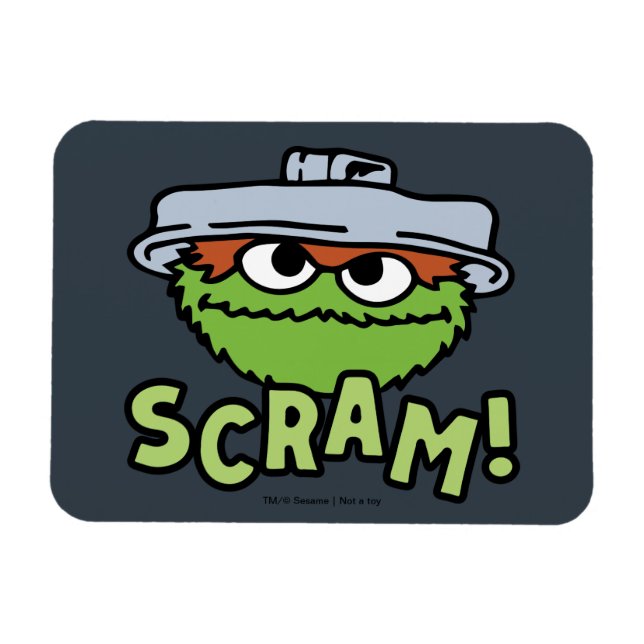 Sesame Street | Oscar the Grouch Scram! Magnet (Horizontal)