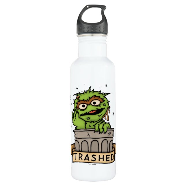 Sesame Street | Oscar the Grouch Trashed 710 Ml Water Bottle (Front)