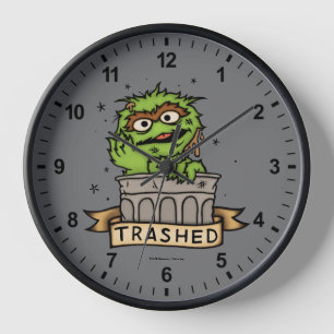 Sesame Street   Oscar the Grouch Trashed Clock