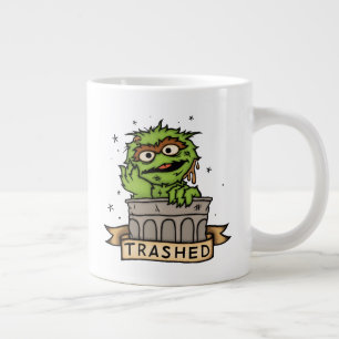 Sesame Street   Oscar the Grouch Trashed Large Coffee Mug