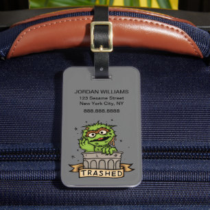 Sesame Street   Oscar the Grouch Trashed Luggage Tag