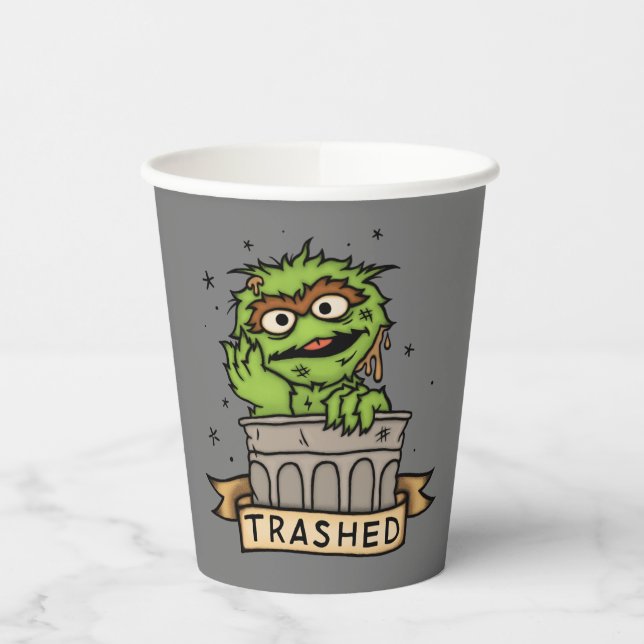 Sesame Street | Oscar the Grouch Trashed Paper Cups (Left)