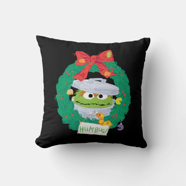 Sesame Street | Oscar the Grouch Wreath Cushion (Front)