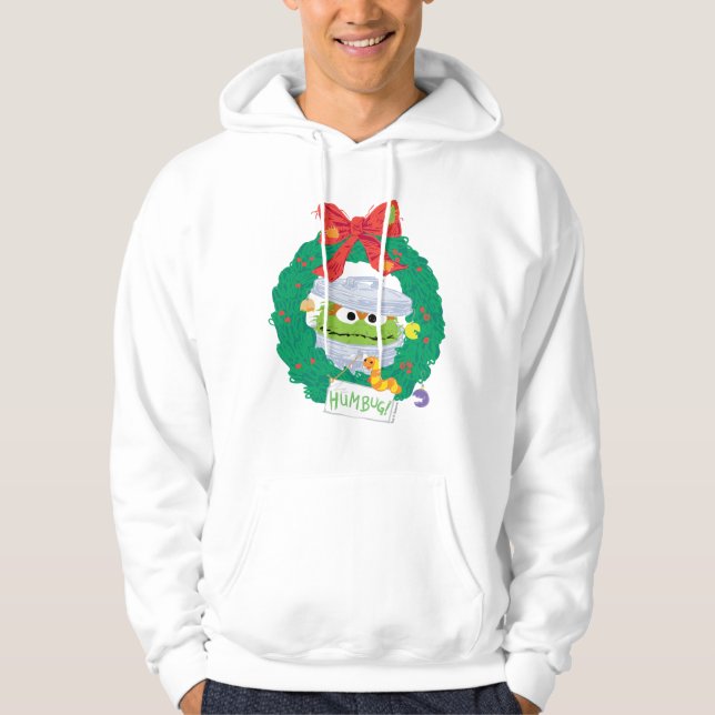 Sesame Street | Oscar the Grouch Wreath Hoodie (Front)